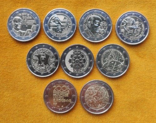 Euro coins france italy - euro, of